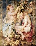 Ceres and Two Nymphs with a Cornucopia